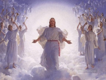  Engel Malerei - Jesus Christus und Engel